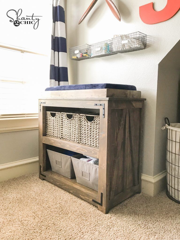 DIY Changing Table - Free Plans & Video - Shanty2Chic - DIY Changing Table - Free Plans & Video - Shanty2Chic -   14 diy Baby changing table ideas
