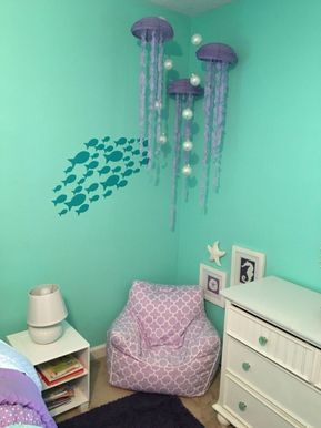 40 Cute And Beautiful Mermaid Themes Bedroom Ideas For Your Children - Trendehouse - 40 Cute And Beautiful Mermaid Themes Bedroom Ideas For Your Children - Trendehouse -   14 diy Bedroom themes ideas