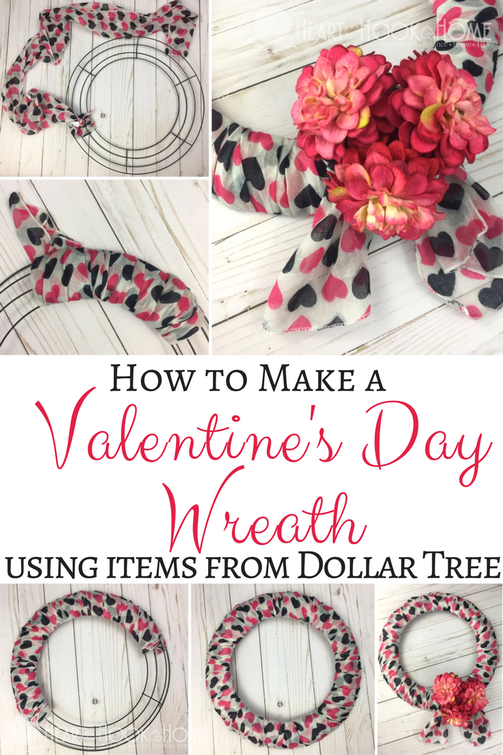 Valentine's Day Wreath Using Items from Dollar Tree - Valentine's Day Wreath Using Items from Dollar Tree -   diy Dollar Tree valentines