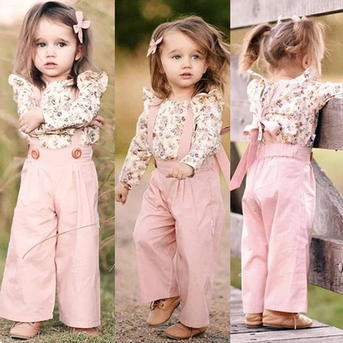 Toddler Kids Baby Girl Winter Clothes Floral Tops Pants Overall Outfits - Toddler Kids Baby Girl Winter Clothes Floral Tops Pants Overall Outfits -   14 toddler style Girl ideas