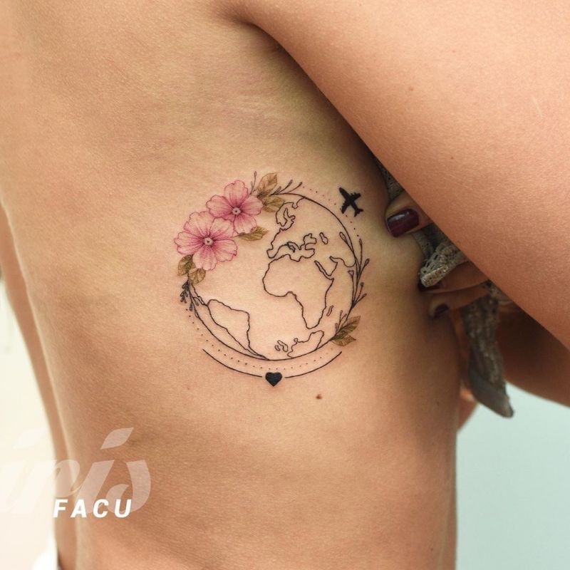 33 Beautiful Floral Circle Tattoo Designs For Women You Must Try - 33 Beautiful Floral Circle Tattoo Designs For Women You Must Try -   15 beauty Words tattoo ideas