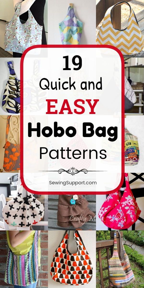 Easy Hobo Bag Patterns (19 Free Designs!) - Easy Hobo Bag Patterns (19 Free Designs!) -   15 diy Bag hobo ideas