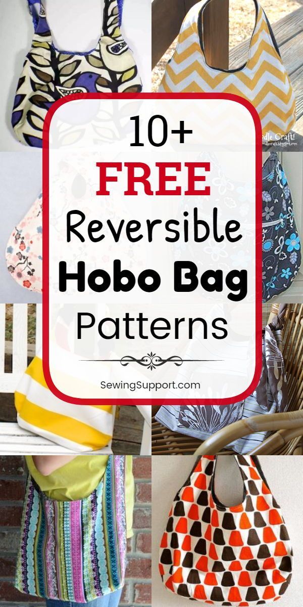 Free Reversible Hobo Bag Patterns (11 designs) - Free Reversible Hobo Bag Patterns (11 designs) -   15 diy Bag hobo ideas