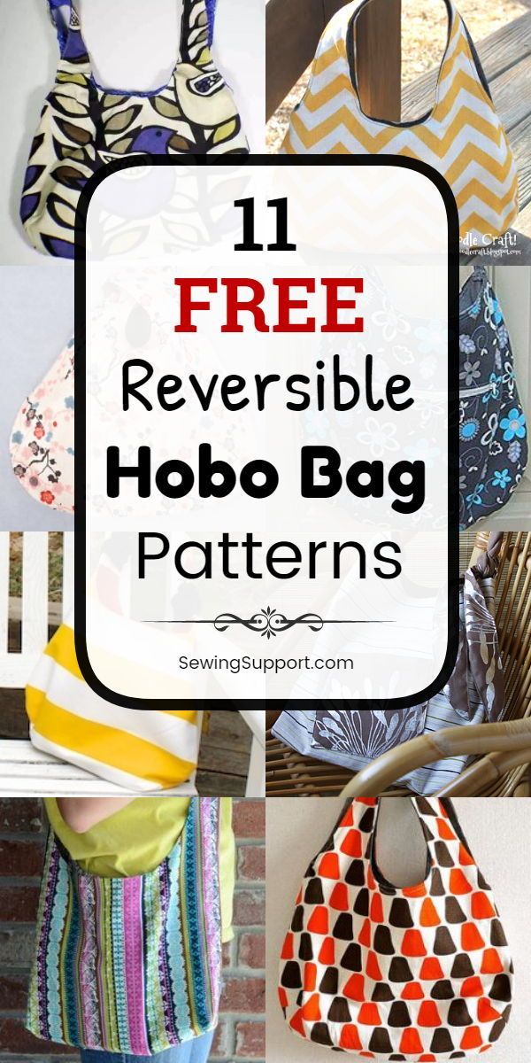Free Reversible Hobo Bag Patterns (11 designs) - Free Reversible Hobo Bag Patterns (11 designs) -   15 diy Bag hobo ideas