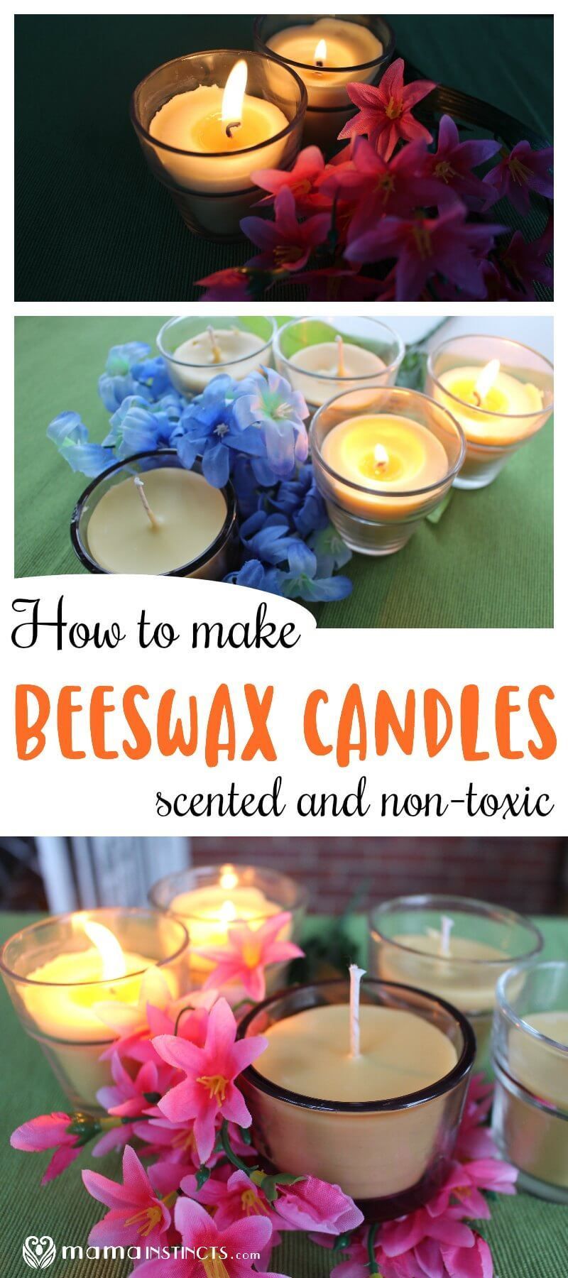 How to Make Beeswax Candles {Scented and Non-Toxic} – Mama Instincts® - How to Make Beeswax Candles {Scented and Non-Toxic} – Mama Instincts® -   15 diy Candles sticks ideas