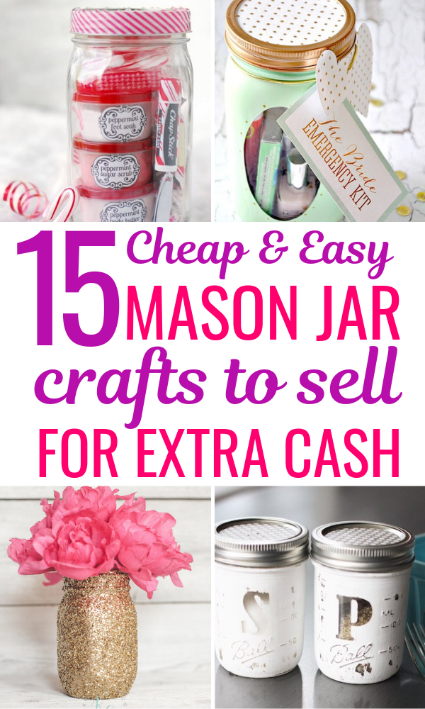 15 Mason Jar Crafts To Sell For Extra Money From Home - 15 Mason Jar Crafts To Sell For Extra Money From Home -   15 diy Easy projects ideas