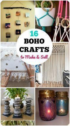 16 DIY Easy Boho Crafts for Your Boho Chic Room - Hairs Out of Place - 16 DIY Easy Boho Crafts for Your Boho Chic Room - Hairs Out of Place -   15 diy Easy projects ideas