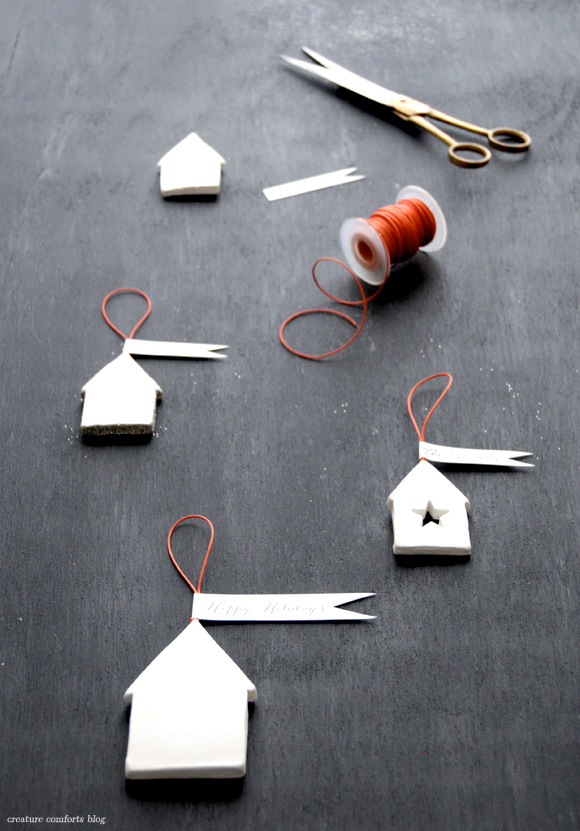 DIY: Simple Neighborly Clay House Ornament Gifts - Home - Creature Comforts - daily inspiration, style, diy projects + freebies - DIY: Simple Neighborly Clay House Ornament Gifts - Home - Creature Comforts - daily inspiration, style, diy projects + freebies -   15 diy House clay ideas