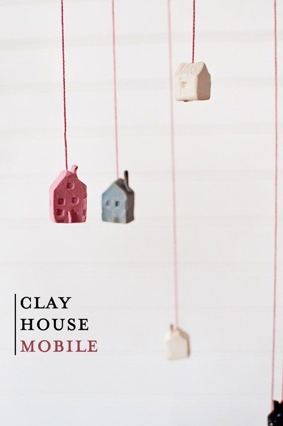 clay house mobile-1 | Make: DIY Projects and Ideas for Makers - clay house mobile-1 | Make: DIY Projects and Ideas for Makers -   15 diy House clay ideas
