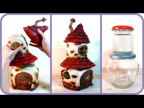?DIY Fairy House with Attic using Two Jars? - ?DIY Fairy House with Attic using Two Jars? -   15 diy House clay ideas