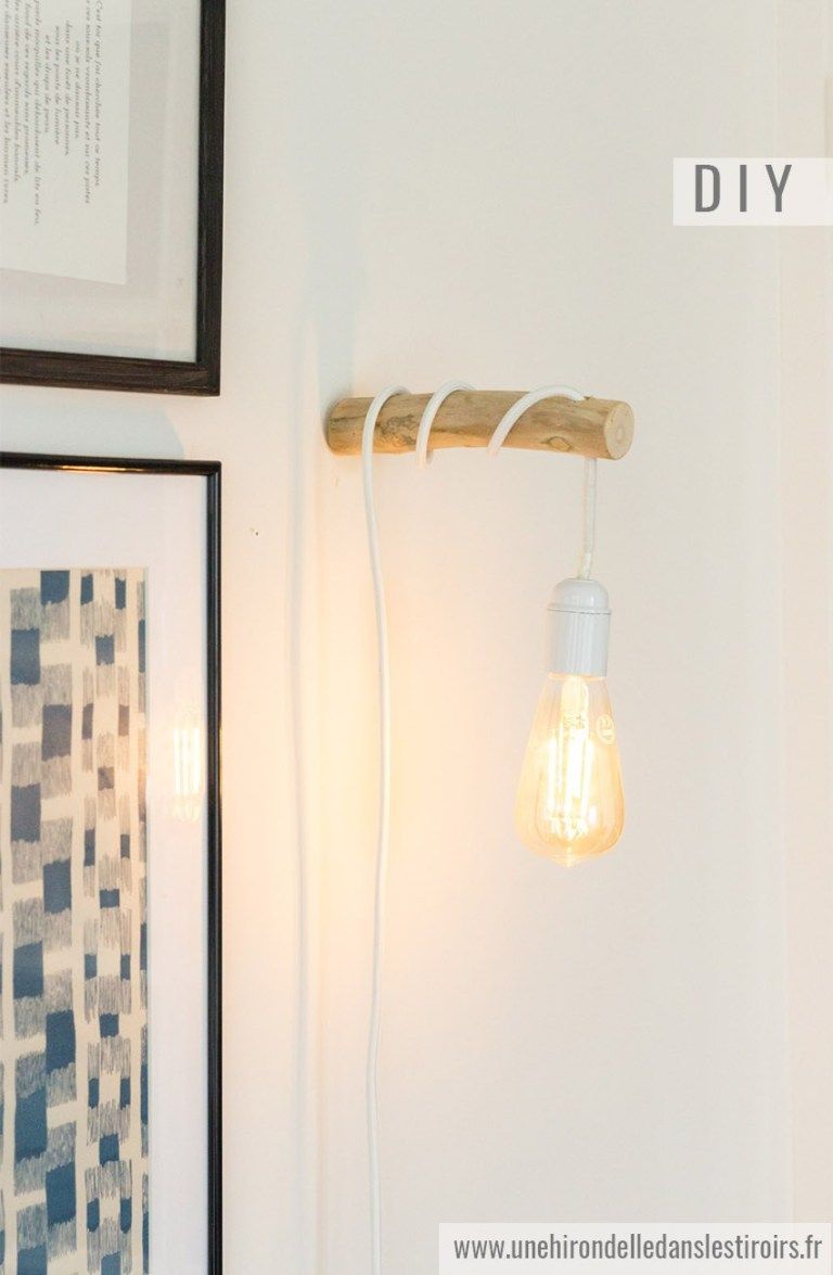 DIY lampe branche | Une hirondelle dans les tiroirs - DIY lampe branche | Une hirondelle dans les tiroirs -   15 diy Lamp de chevet ideas