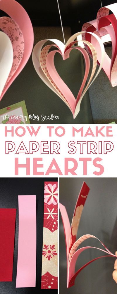 How to Make Paper Strip Hearts | The Crafty Blog Stalker - How to Make Paper Strip Hearts | The Crafty Blog Stalker -   diy Paper hearts