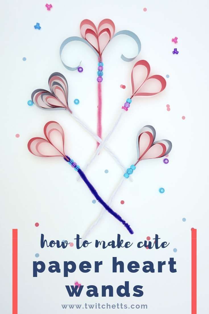 How to make a cute construction paper heart wand - Twitchetts - How to make a cute construction paper heart wand - Twitchetts -   15 diy Paper hearts ideas