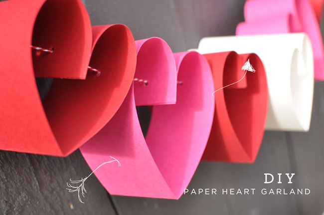 DIY: Paper Heart Garland - DIY: Paper Heart Garland -   15 diy Paper hearts ideas