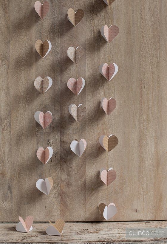 DIY // PAPER HEART GARLAND TUTORIAL + FREE PRINTABLE - Oh So Lovely Blog - DIY // PAPER HEART GARLAND TUTORIAL + FREE PRINTABLE - Oh So Lovely Blog -   15 diy Paper hearts ideas