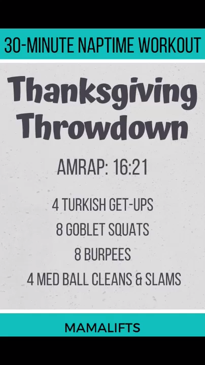 Thanksgiving Throwdown Naptime Workout - Thanksgiving Throwdown Naptime Workout -   15 fitness Training runners ideas