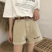 US $21.47 |Apricot Blue Jean Shorts Women Summer Hole Chic Design Loose Cool Denim Shorts Korean Style S L Pockets High Waist Short Femme-in Shorts from Women's Clothing on AliExpress - US $21.47 |Apricot Blue Jean Shorts Women Summer Hole Chic Design Loose Cool Denim Shorts Korean Style S L Pockets High Waist Short Femme-in Shorts from Women's Clothing on AliExpress -   15 korean style Women ideas