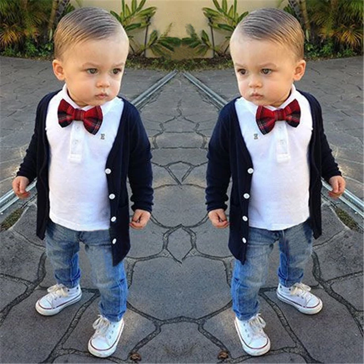 Toddler Boy Clothes Children Baby Boys Gentleman Sets For Kids Clothes T-shirt+Jeans Sport Suits Outfits - Toddler Boy Clothes Children Baby Boys Gentleman Sets For Kids Clothes T-shirt+Jeans Sport Suits Outfits -   15 style Boy cool ideas