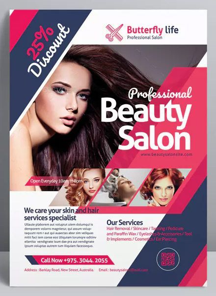 Beauty Salon Flyer Template PSD - Beauty Salon Flyer Template PSD -   16 beauty Design flyer ideas