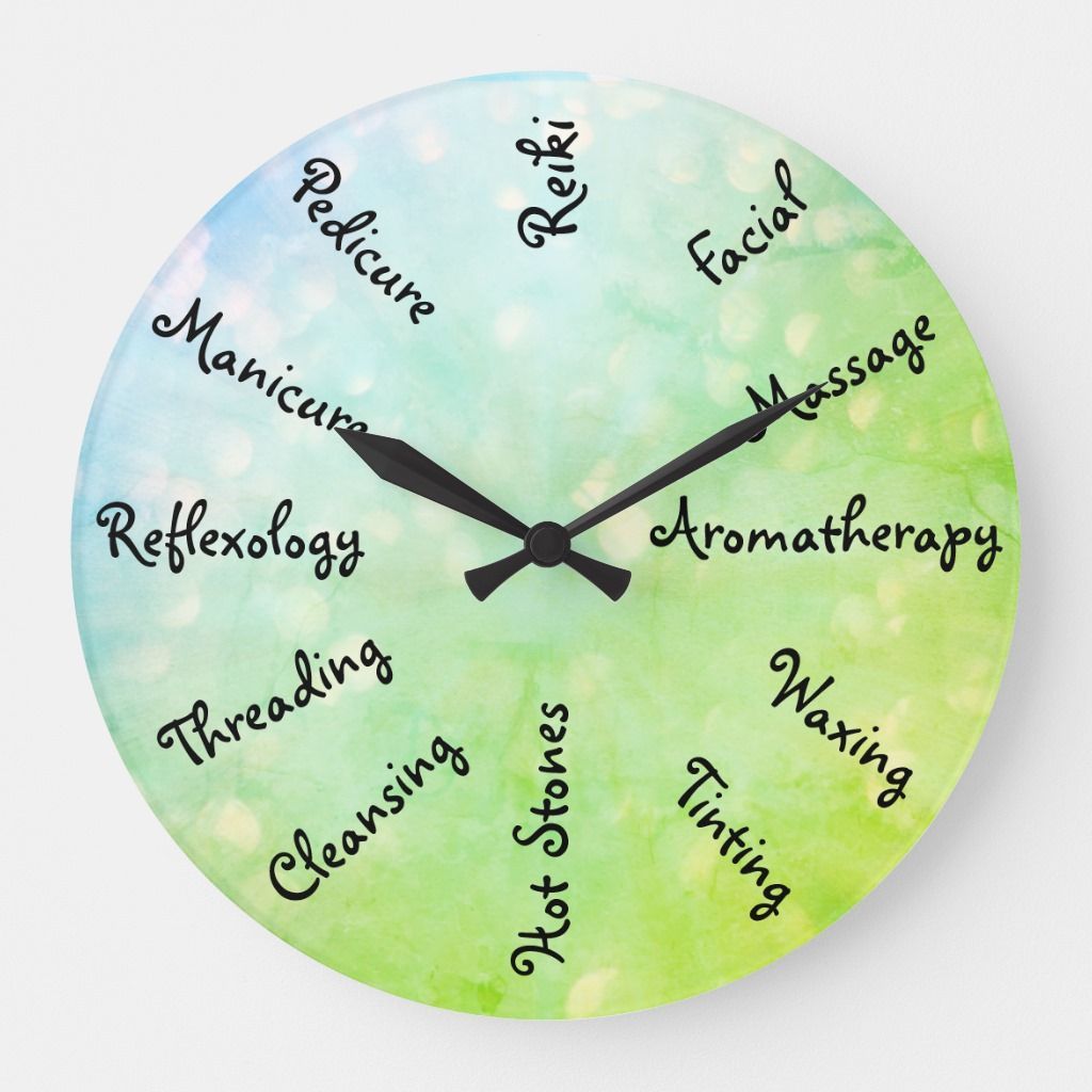 Blue / Green Beauty Therapy design Large Clock | Zazzle.com - Blue / Green Beauty Therapy design Large Clock | Zazzle.com -   16 beauty Therapy design ideas