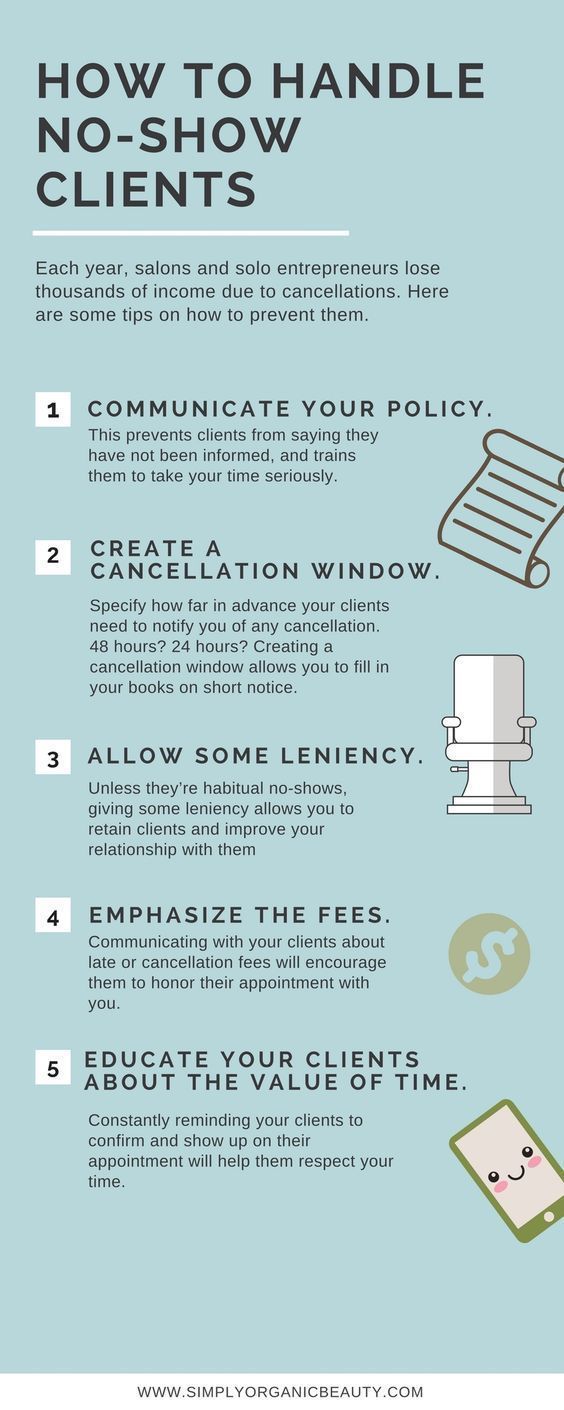 How to Handle No-Show Clients | Simply Organic Beauty - How to Handle No-Show Clients | Simply Organic Beauty -   16 beauty Therapy design ideas