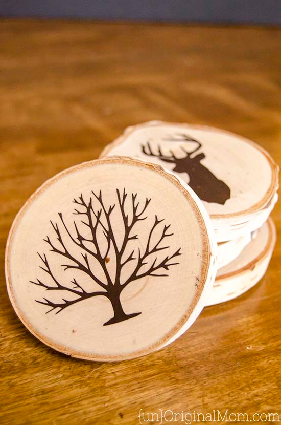 DIY Painted Wood Slice Coasters - unOriginal Mom - DIY Painted Wood Slice Coasters - unOriginal Mom -   16 diy Crafts for guys ideas