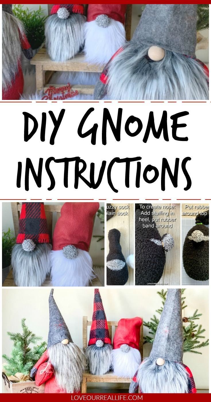 How to Make Christmas Gnomes: Sew and No Sew Instructions ? Love Our Real Life - How to Make Christmas Gnomes: Sew and No Sew Instructions ? Love Our Real Life -   16 diy Crafts for guys ideas