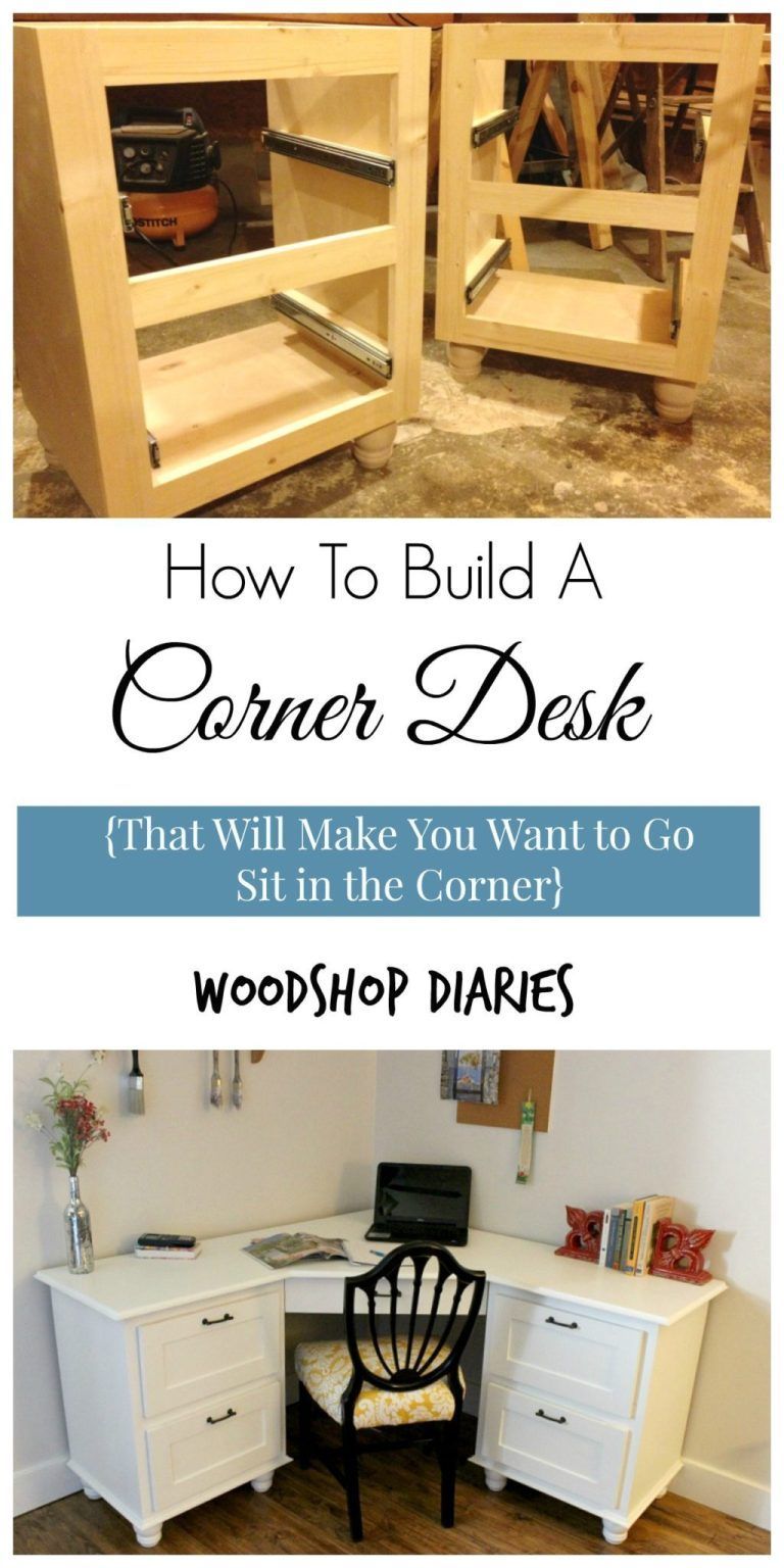 A Corner I Wouldn't Mind Being Sent To--DIY Corner Desk - A Corner I Wouldn't Mind Being Sent To--DIY Corner Desk -   16 diy Desk with drawers ideas