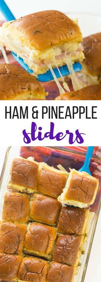 Hawaiian Ham and Pineapple Sliders + RECIPE VIDEO - Hawaiian Ham and Pineapple Sliders + RECIPE VIDEO -   16 diy Easy food ideas