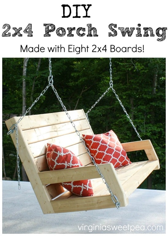 DIY 2x4 Porch Swing - Sweet Pea - DIY 2x4 Porch Swing - Sweet Pea -   16 diy Outdoor swing ideas