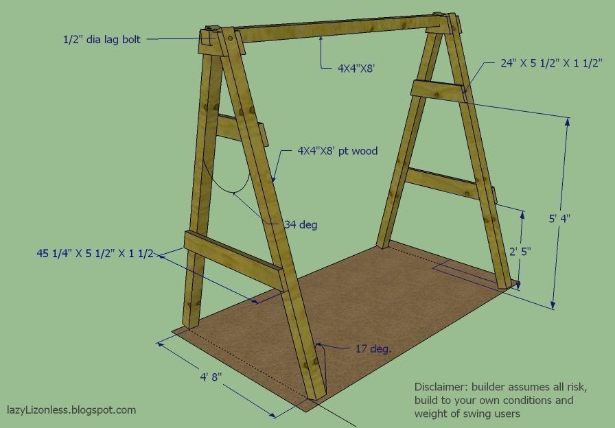 DIY A frame plan for swing Would be great to have a swing for alyssa and bench swing - DIY A frame plan for swing Would be great to have a swing for alyssa and bench swing -   16 diy Outdoor swing ideas
