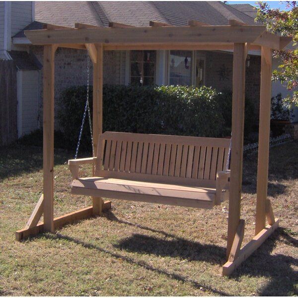 Donath Pergola Style Arbor Porch Swing with Stand - Donath Pergola Style Arbor Porch Swing with Stand -   16 diy Outdoor swing ideas