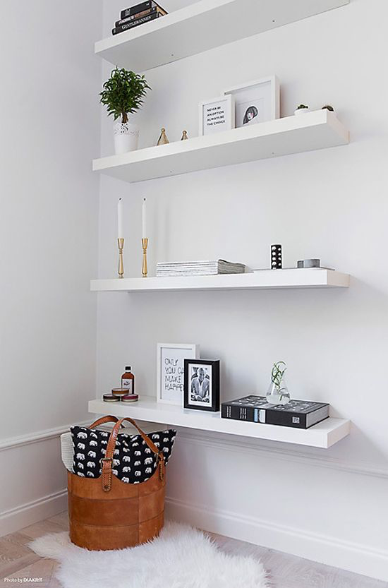 40 Floating Shelves for Every Room! - 40 Floating Shelves for Every Room! -   16 diy Shelves white ideas
