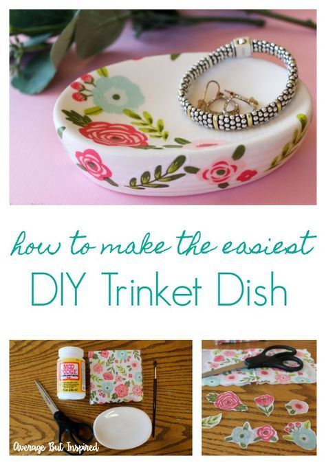 The Easiest DIY Trinket Dish Ever - Average But Inspired - The Easiest DIY Trinket Dish Ever - Average But Inspired -   16 quick diy Crafts ideas