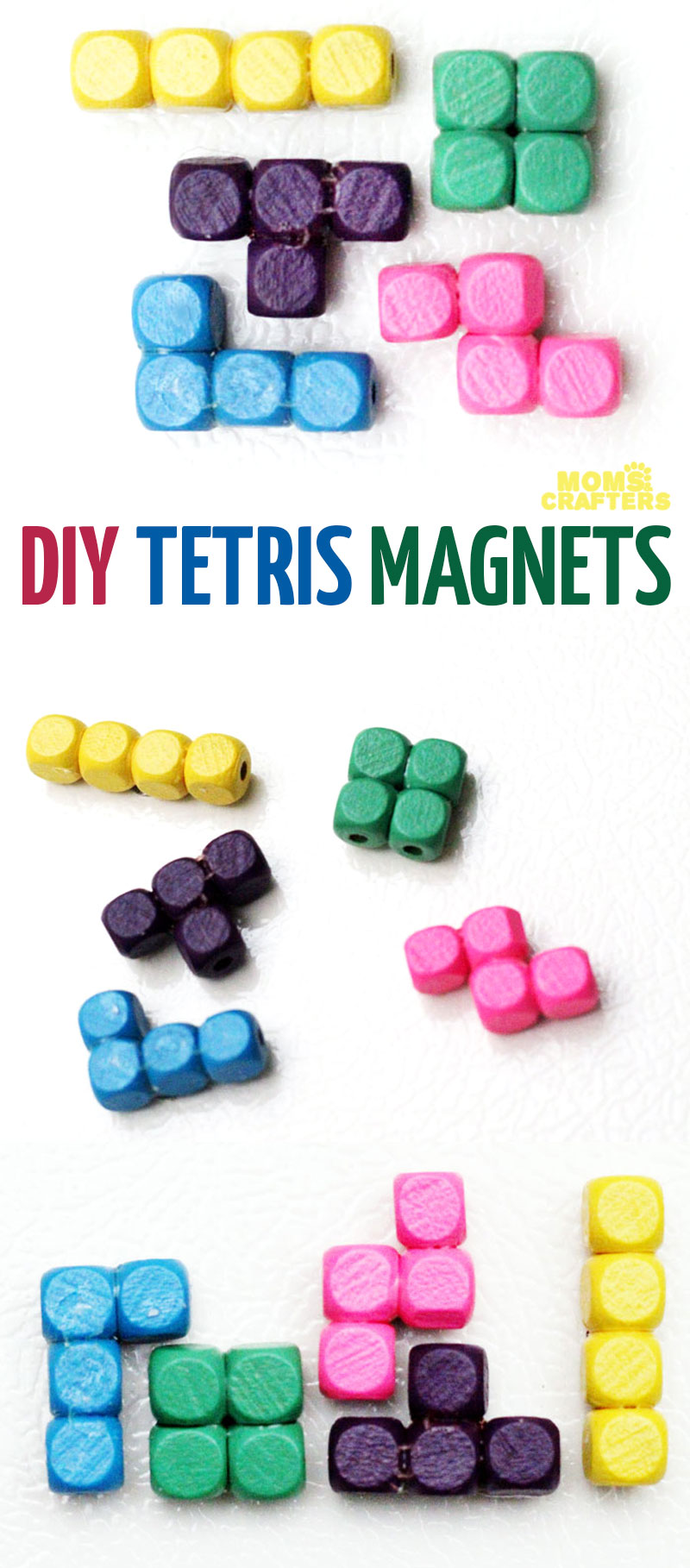 It takes minutes and costs pennies to make these Tetris magnets! - It takes minutes and costs pennies to make these Tetris magnets! -   16 quick diy Crafts ideas
