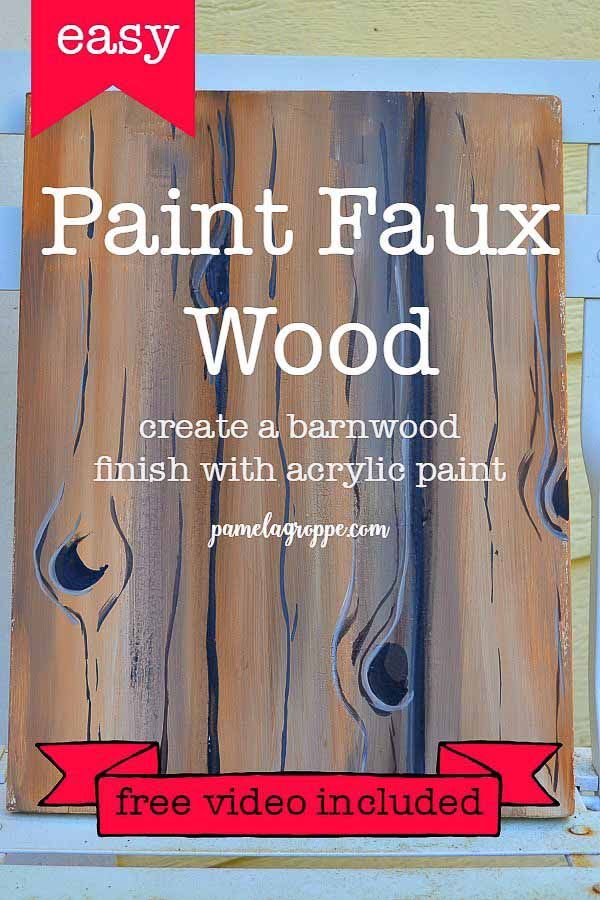 Paint Faux Wood Grain in Acrylics - Paint Faux Wood Grain in Acrylics -   17 beauty Background painting ideas
