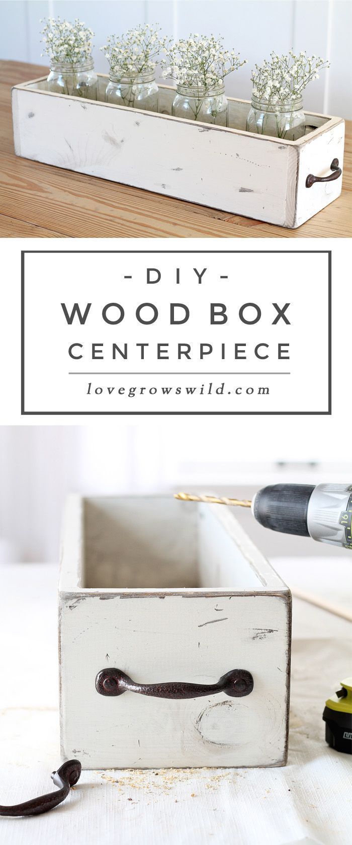 DIY Wood Box Centerpiece - Love Grows Wild - DIY Wood Box Centerpiece - Love Grows Wild -   17 beauty Box wood ideas