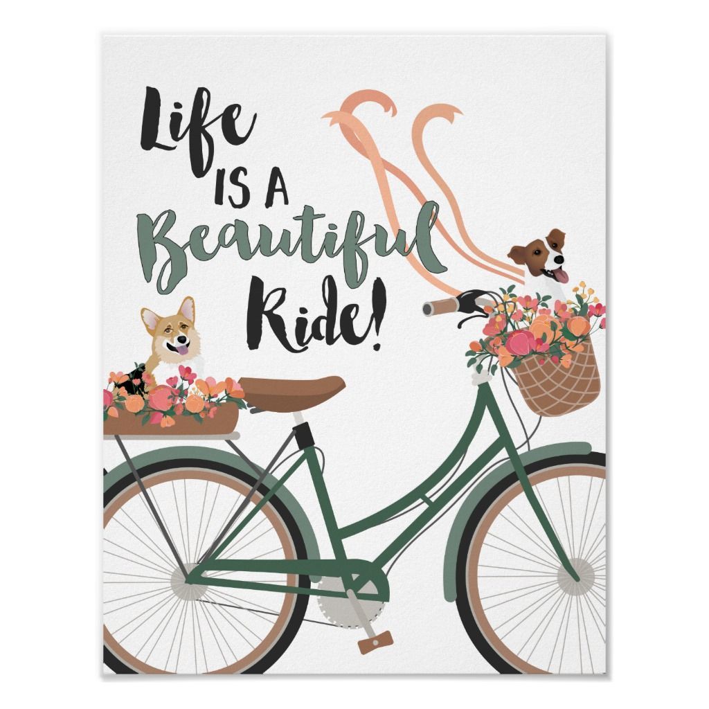 Life is a Beautiful Ride with Dogs Poster | Zazzle.com - Life is a Beautiful Ride with Dogs Poster | Zazzle.com -   17 beauty Life art ideas