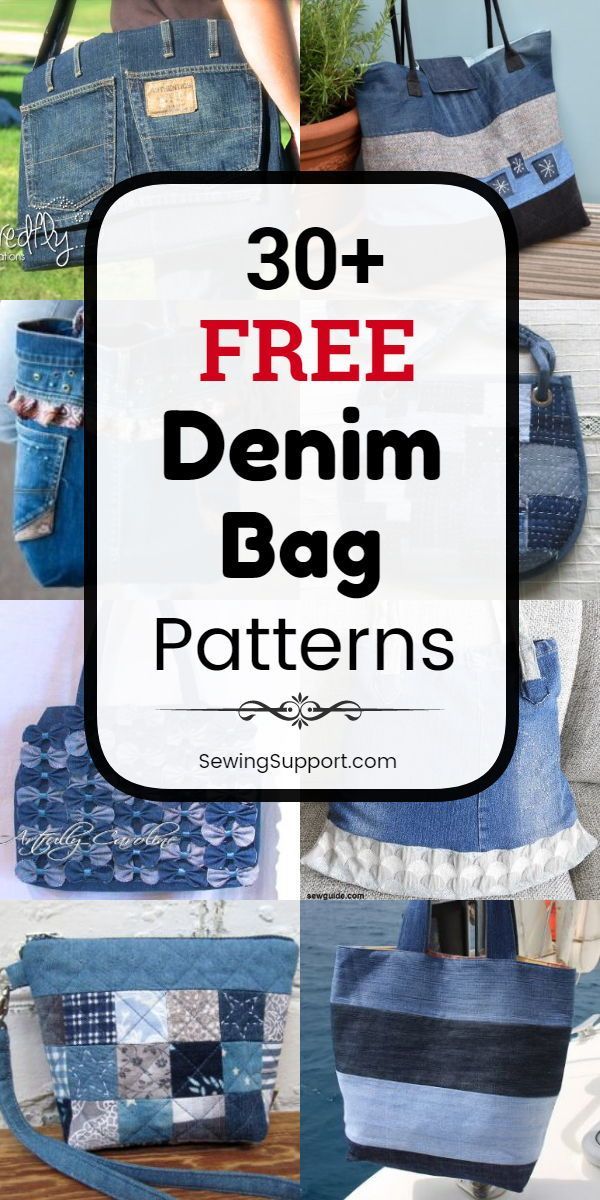 Free Denim Bag Patterns - Free Denim Bag Patterns -   17 diy Bag crafts ideas