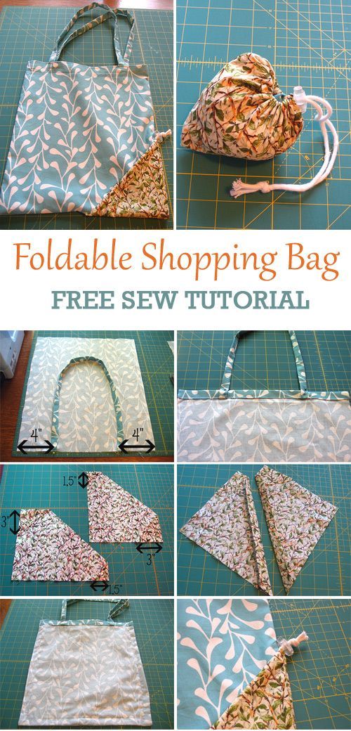 Compact Foldable Shopping Bag Tutorial - Compact Foldable Shopping Bag Tutorial -   17 diy Bag crafts ideas