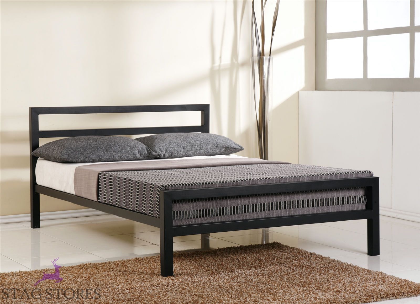 Unique and Strong Iron Platform Bed for Modern Bedroom - Unique and Strong Iron Platform Bed for Modern Bedroom -   17 diy Bed Frame black ideas