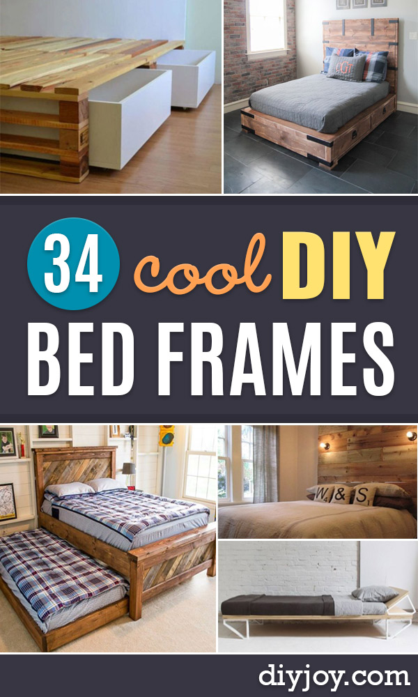 34 DIY Bed Frames To Make for the Bedroom - 34 DIY Bed Frames To Make for the Bedroom -   17 diy Bedroom bed ideas