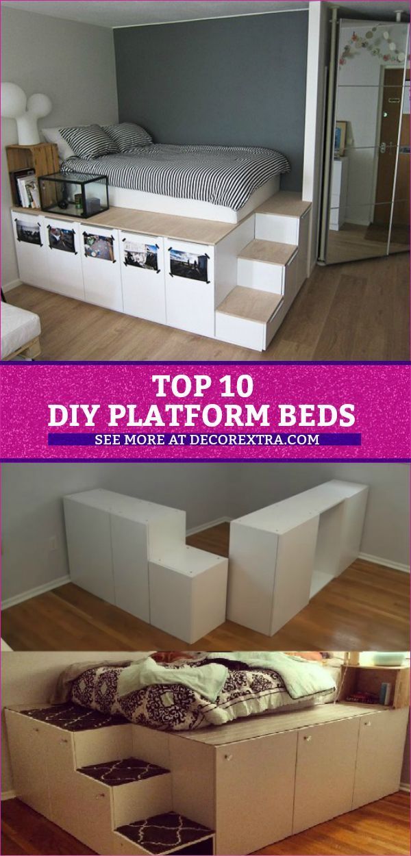 Top 10 DIY Platform Beds, Place Your Bed On A Raised Platform - Top 10 DIY Platform Beds, Place Your Bed On A Raised Platform -   17 diy Bedroom bed ideas