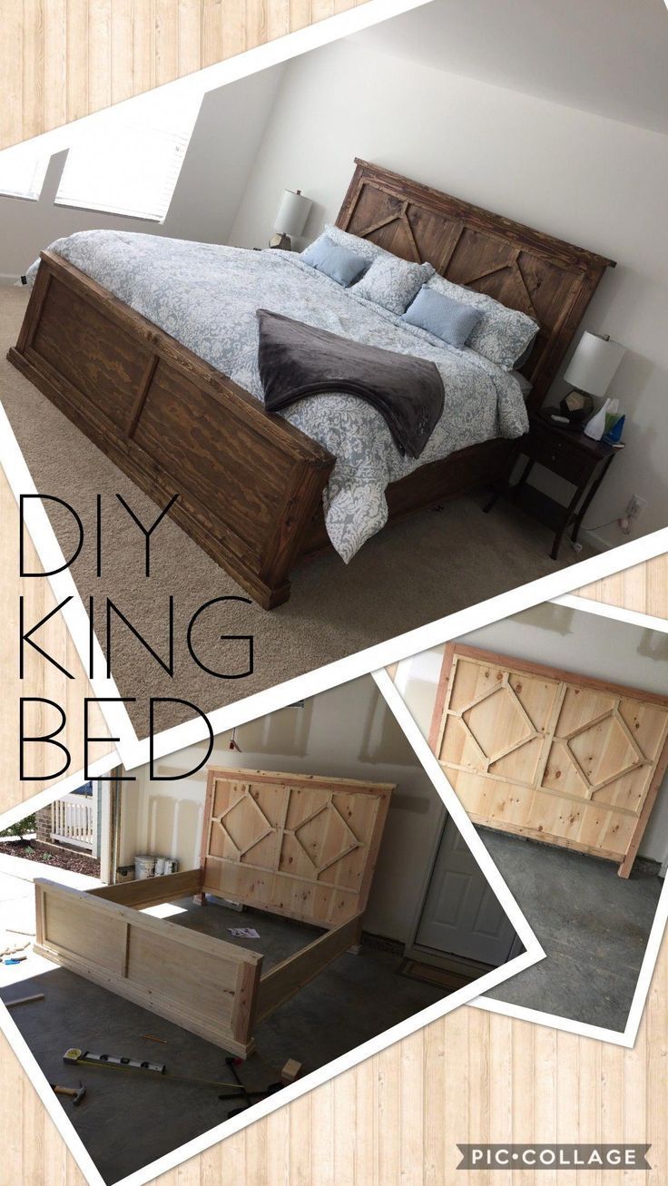 DIY Rustic Modern King Bed - DIY Rustic Modern King Bed -   17 diy Bedroom bed ideas