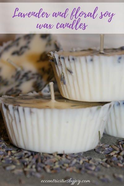 Lavender and Floral Soy Wax Cupcake Candles - Lavender and Floral Soy Wax Cupcake Candles -   17 diy Candles cupcake ideas