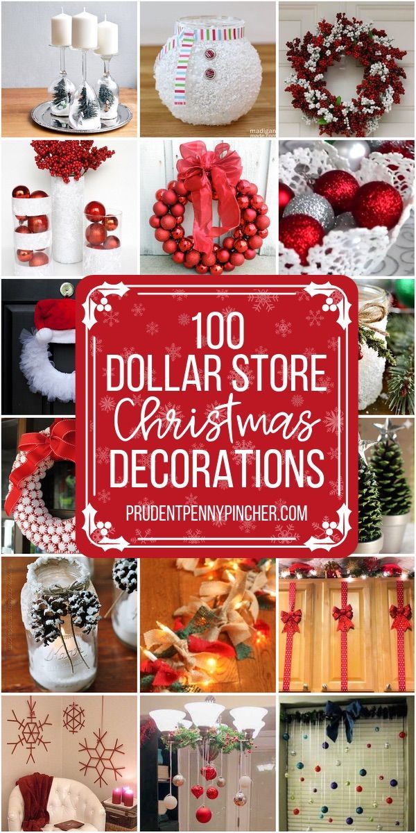 100 DIY Dollar Store Christmas Decor Ideas - 100 DIY Dollar Store Christmas Decor Ideas -   17 diy Christmas decoracion ideas