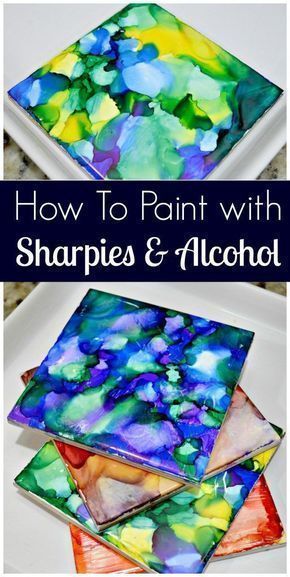 How to Paint with Sharpies and Alcohol - How to Paint with Sharpies and Alcohol -   17 diy Crafts painting ideas