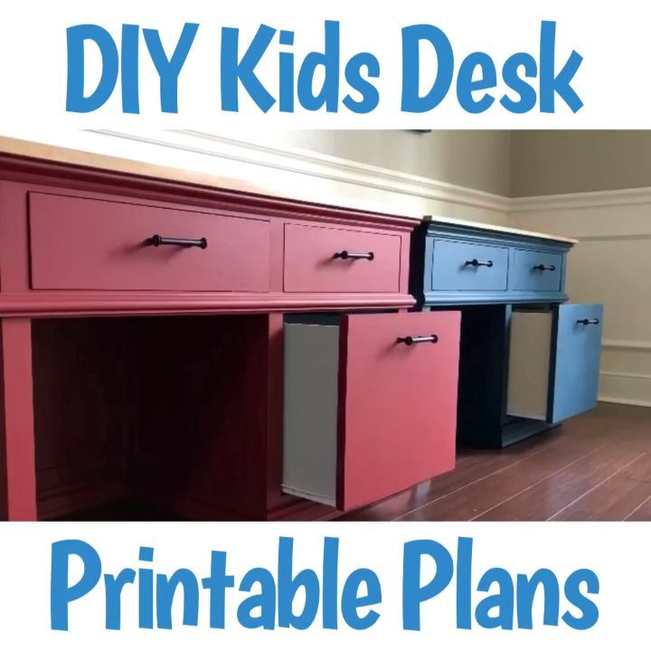 DIY Wood Kids Desk Plans with Storage - Abbotts At Home - DIY Wood Kids Desk Plans with Storage - Abbotts At Home -   17 diy Desk paint ideas