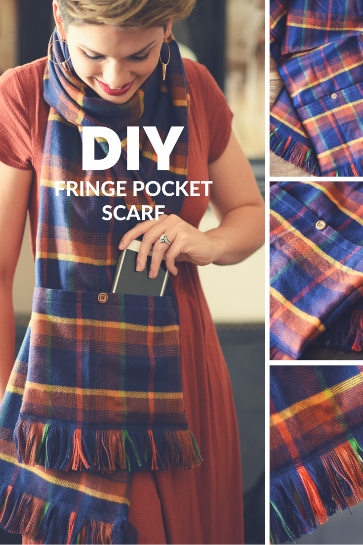 Make This DIY Fringe Pocket Scarf For a Funky Functional Fashion Statement - The DIBY Club - Make This DIY Fringe Pocket Scarf For a Funky Functional Fashion Statement - The DIBY Club -   17 diy Fashion crafts ideas