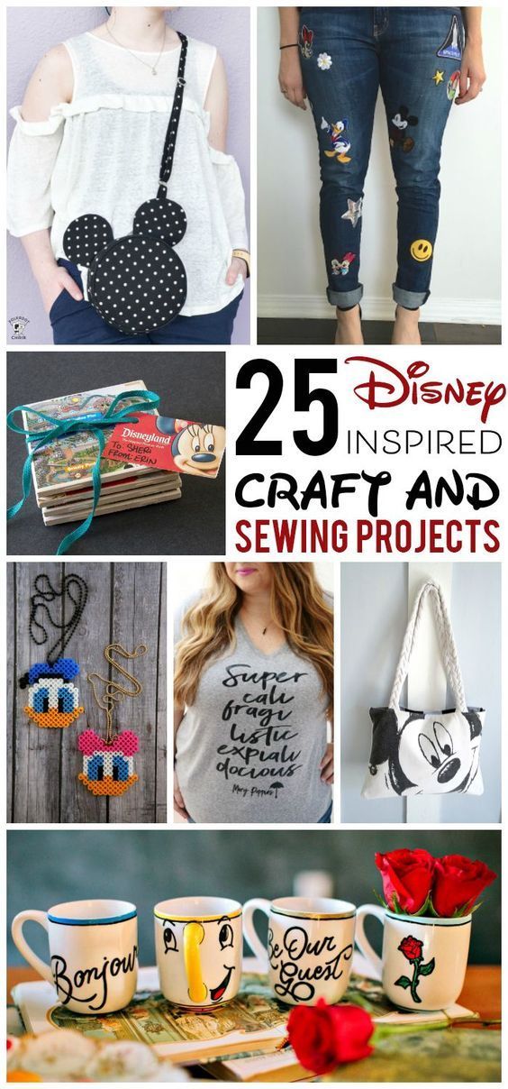 25+ Adorable Disney DIY, Craft and Sewing Projects - 25+ Adorable Disney DIY, Craft and Sewing Projects -   17 diy Fashion crafts ideas